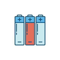 Batteries Pollution vector concept modern icon or sign