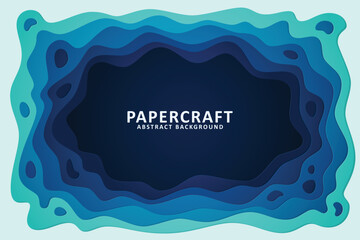 Abstract background with paper cut shape