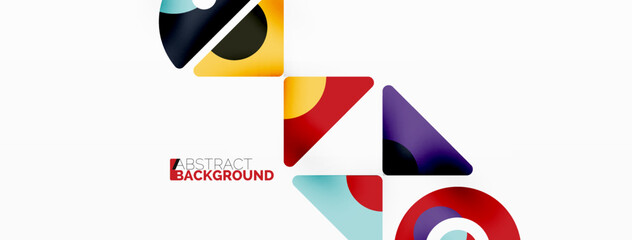 Creative geometric wallpaper. Minimal abstract background. Triangles and circles composition vector illustration for wallpaper banner background or landing page