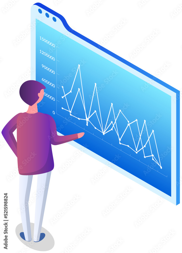 Poster analytics information and development statistics. web analysis measure, product testing technology. 