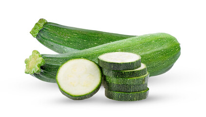 Zucchini isolated on white
