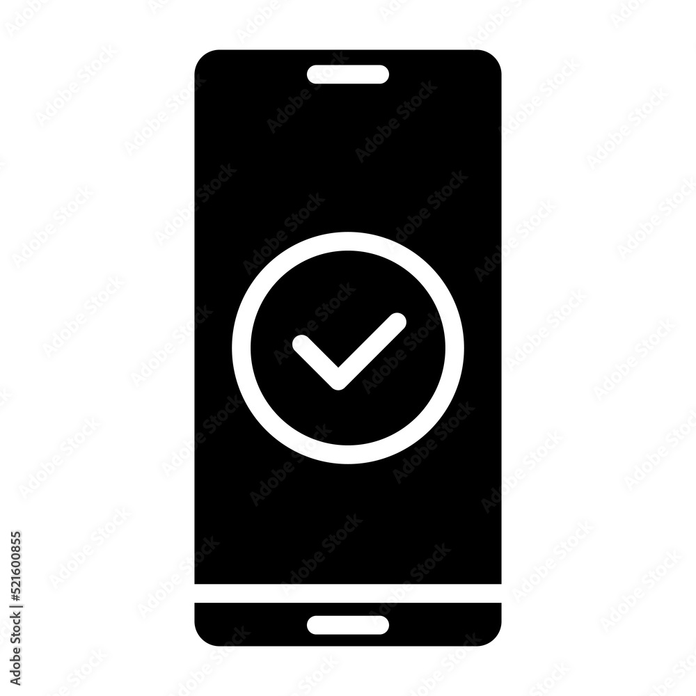 Poster smartphone vector glyph icon isolated on white background. smartphone stock vector icon for web, mob