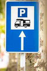 Señal de parking punto de recarga para coche eléctrico