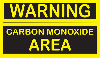 Carbon monoxide area sign vector