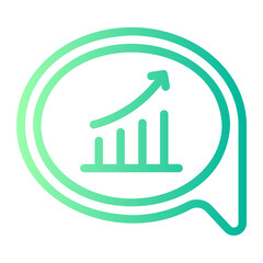 bar chart gradient icon