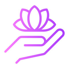 meditation gradient icon