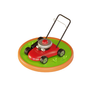 recommend clip art: grass-cutting machine illustration 3d
