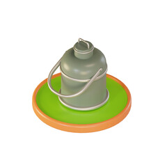  steel milk can illustration 3d