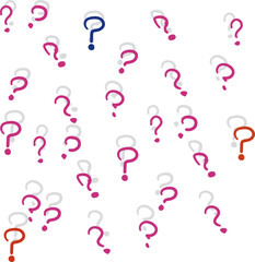 Lots of questions on the canvas, some of them in different colors.