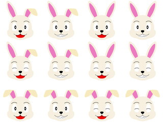 兎の顔のイラスト
