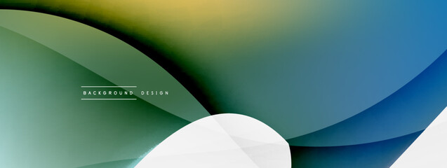 Abstract background. Fluid gradient color wave template for wallpaper, banner, background or landing