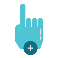 index finger icon and add