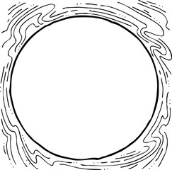 Speech bubble for chat communication symbol. Empty background balloon talk cloud for message chatting. Comic cartoon element. Hand drawn retro vintage vector illustration. Simple line drawing.