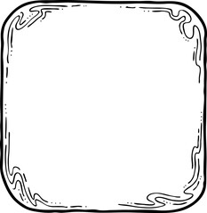 Speech bubble for chat communication symbol. Empty background balloon talk cloud for message chatting. Comic cartoon element. Hand drawn retro vintage vector illustration. Simple line drawing.