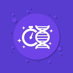 fast dna test, genetic testing icon, vector