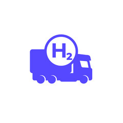 hydrogen truck icon, hydrogen-powered vehicle