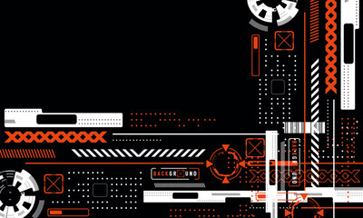 Abstract cyberpunk shape stylish background
