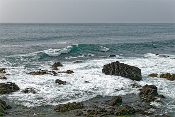 waves and rocks