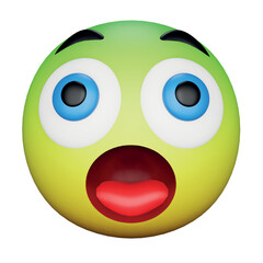 Fever emoji face 3d rendering isometric icon.
