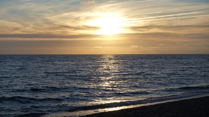 sunset over the sea