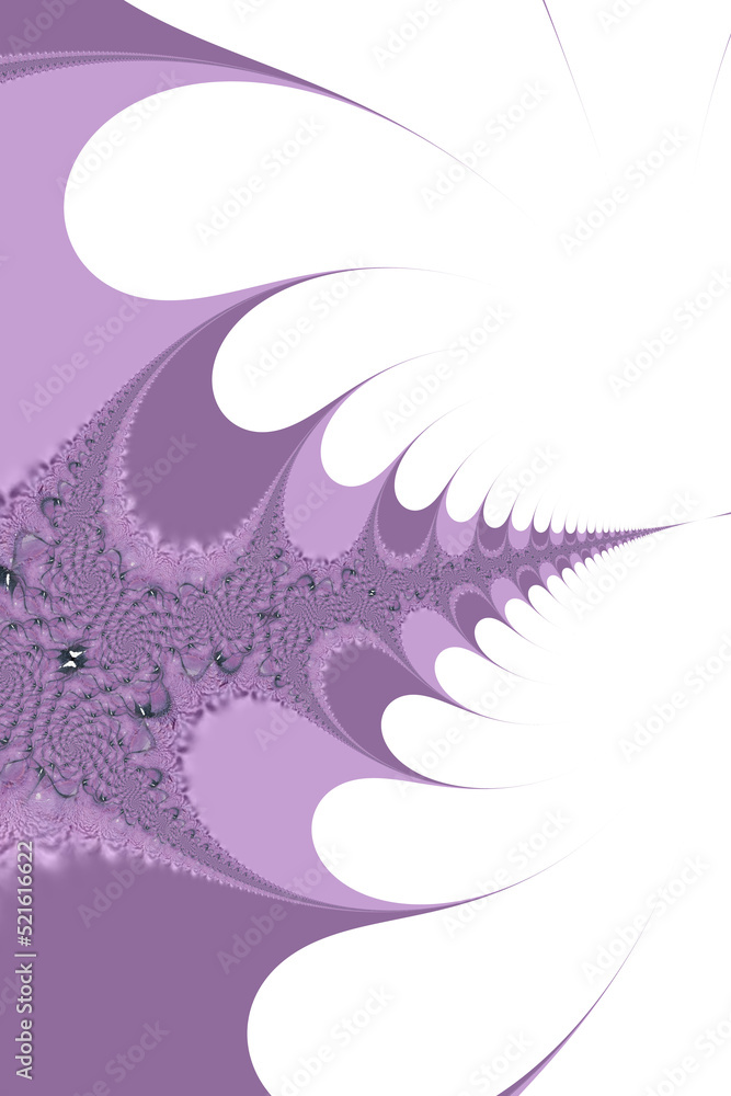 Aufkleber complex design 3d fractal structure in black on a grey background