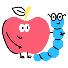 Cute hand drawn sticker of good mates 