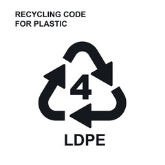 Plastic Recycling Code Applied Packaging Pet Pete Pehd Hdpe Stock Vector Image	
