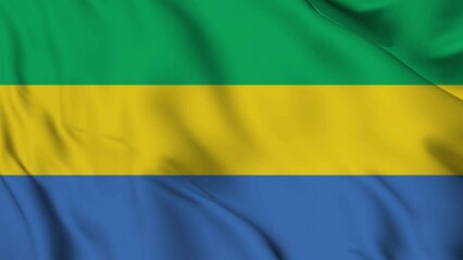 Gabon flag waving footage Full 4K (3840 x 2160) Realistic Gabon Flag Looping background. Looping Closeup Full 4K (3840 x 2160) footage. Gabon country flags Full 4K. August 17