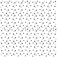 Obraz premium Black polka dots seamless pattern on transparent background. Blue print design for textile, fabric, fashion, wallpaper, background.
