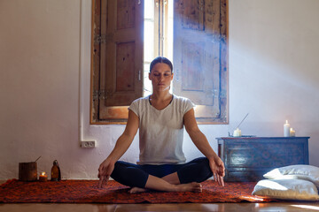 Person meditating