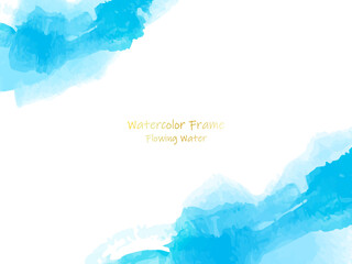 水のイメージの水彩の青いアブストラクト背景2