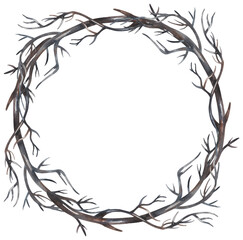 Frame circle with tree branch