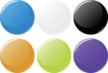 缶バッジのアイコン6種セット