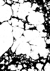 Distress grunge texture abstract background vector. Abandoned road, old dirty sidewalk. Aged cement, battered pavement. Black and white damaged footpath, crack concrete, bad condition rough wall art.