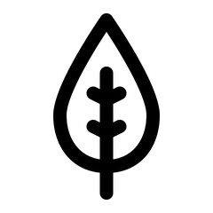 leaf line icon