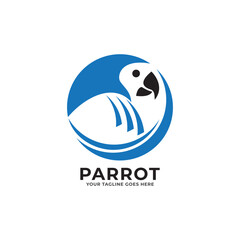 Color Parrot Logo Template Modern Vector.