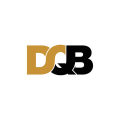DQB letter monogram logo design vector