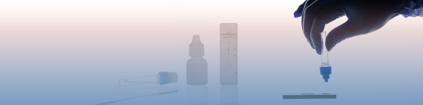 Linkedin banner with a serological test for covid-19