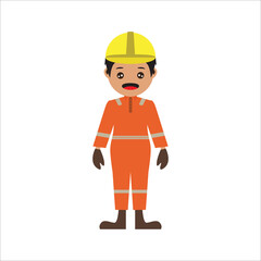 People icon vector design illustration fully clothed workers and safe working days