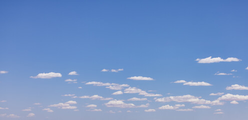 Blue Cloudy Sky over the desert of Arizona, United States of America. Cloudscape Background © edb3_16