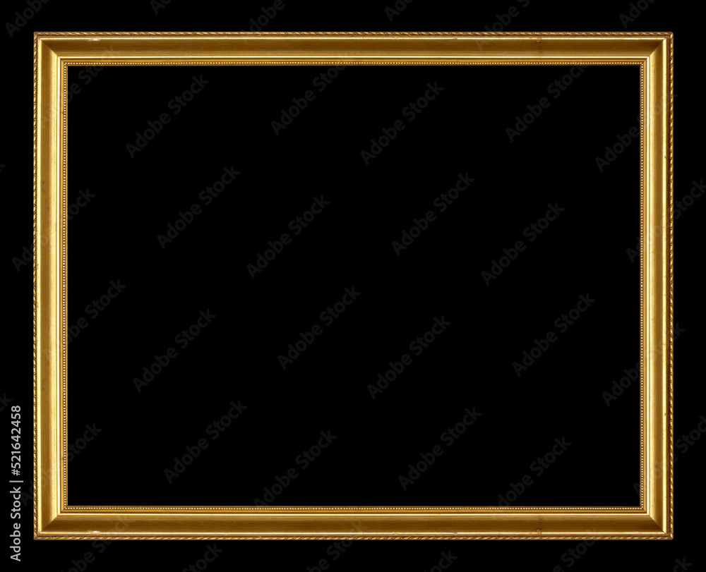 Wall mural golden wooden frame