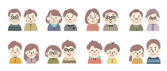 いろいろな年代の夫婦