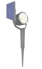 Solar panel ground light. vector illustration