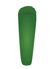 Green sleeping bag. vector illustration