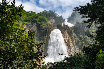 Bride's Veil waterfall in Chiapas, Mexico