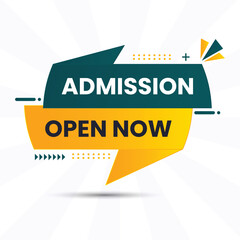 admission open now banner vector abstract shape school college university coaching