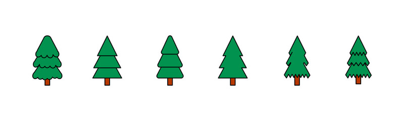spruce tree icon. tree, spruce, or pine vector. flat tree - stock vector.