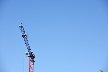 Baukran auf Baustelle in Oberösterreich Österreich, Europa