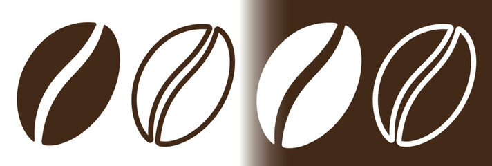 Coffee beans icon design vector template. Coffee beans icon.
