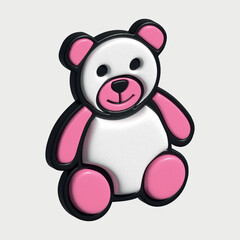 Obraz na płótnie Canvas 3D teddy bear vector eps file
